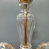 Small Venetian chandelier, three-burner twisted blown glass 1950s - Brass, Glass