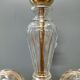 Small Venetian chandelier, three-burner twisted blown glass 1950s - Brass, Glass