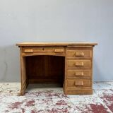 1950s oak veneer desk