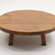 French oak brutalist artisan coffee table, 70s.