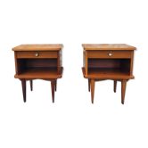Pair of vintage bedside tables, Scandinavian style 60s