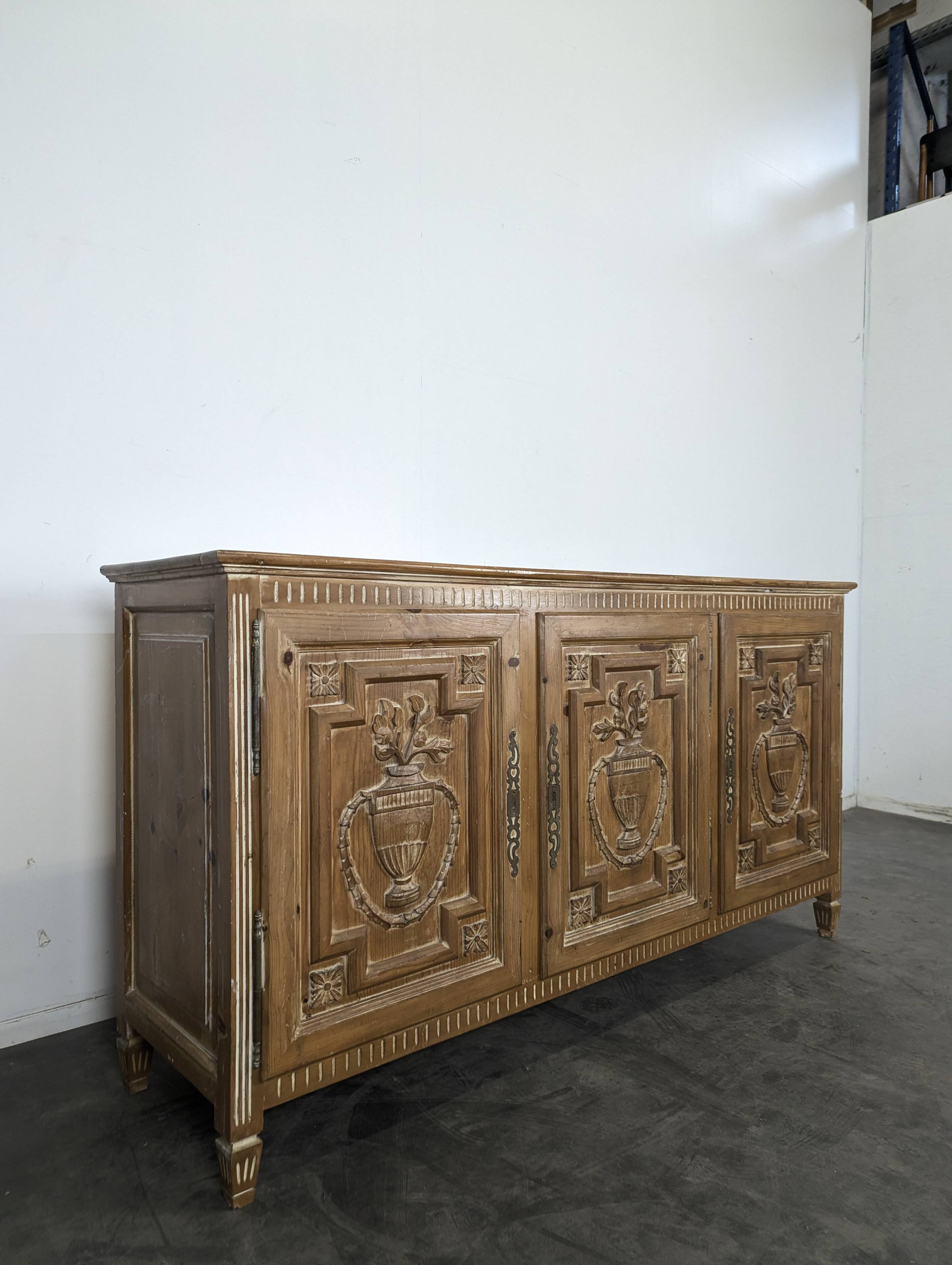 Directoire-style enfilade in knotty pine
