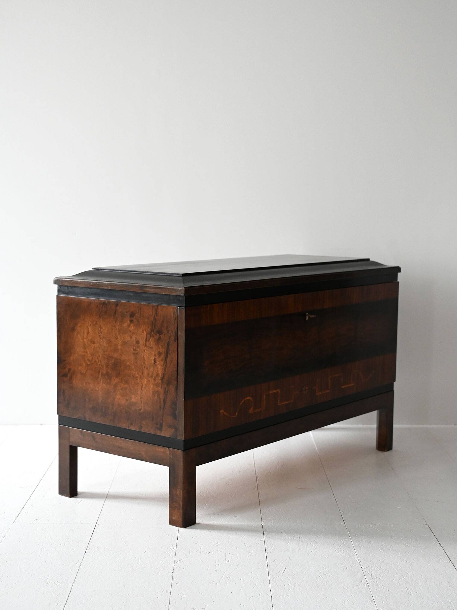 1930s Scandinavian Art Deco burlwood sideboard