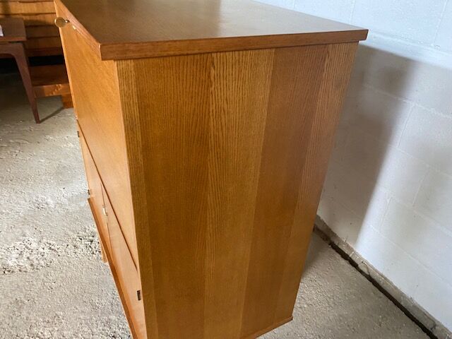 Scandinavian office secretary in vintage teak 50s