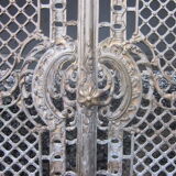 Front of the old fireplace all in bronze