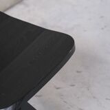 Set of six black dining chairs