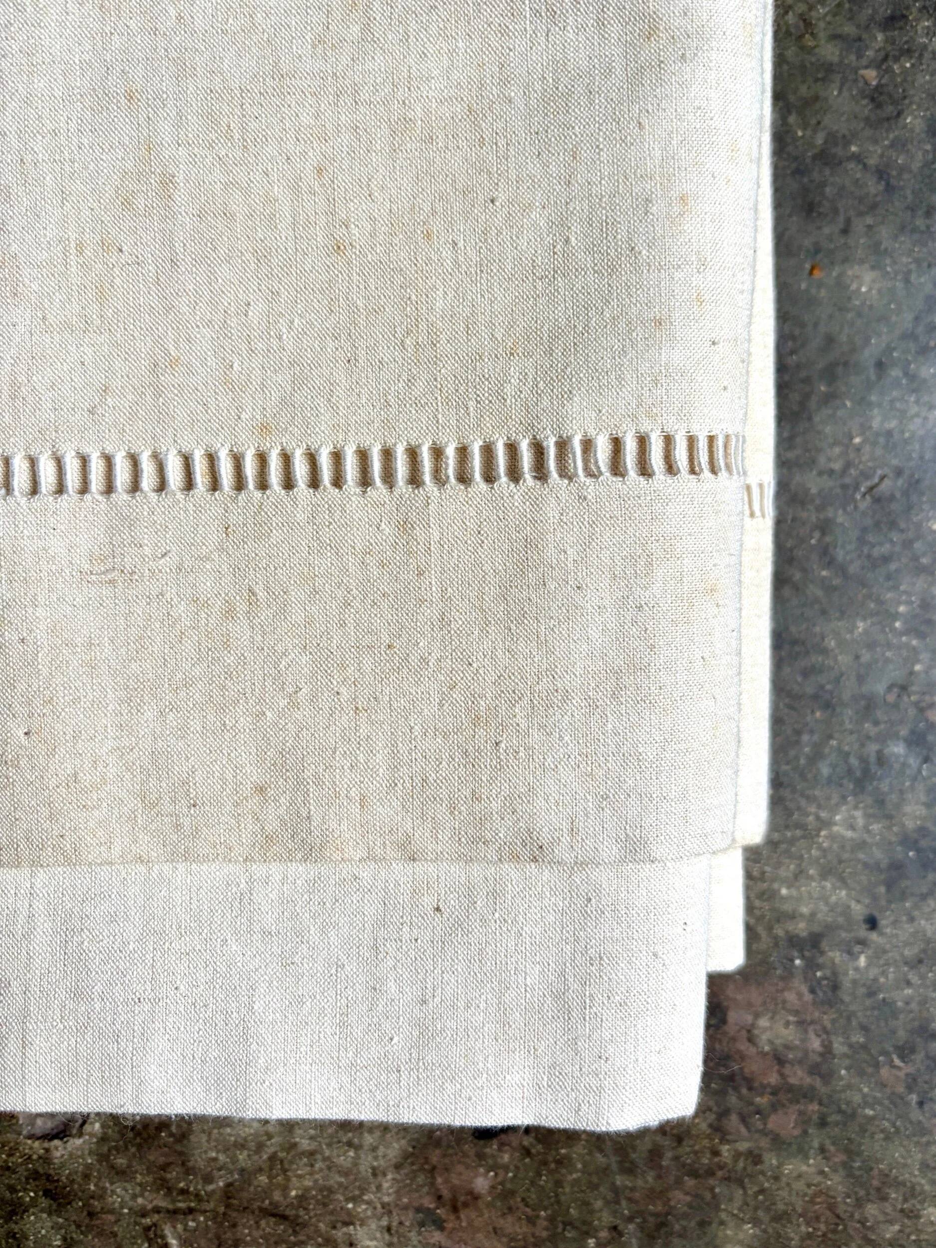 Linen-cotton cloth with Venetian openwork and monogram no. 3, 180 x 312 cm