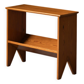 Petit banc / table d'appoint en pin