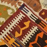 5x9 Geometric Style Vintage Kilim Rug,