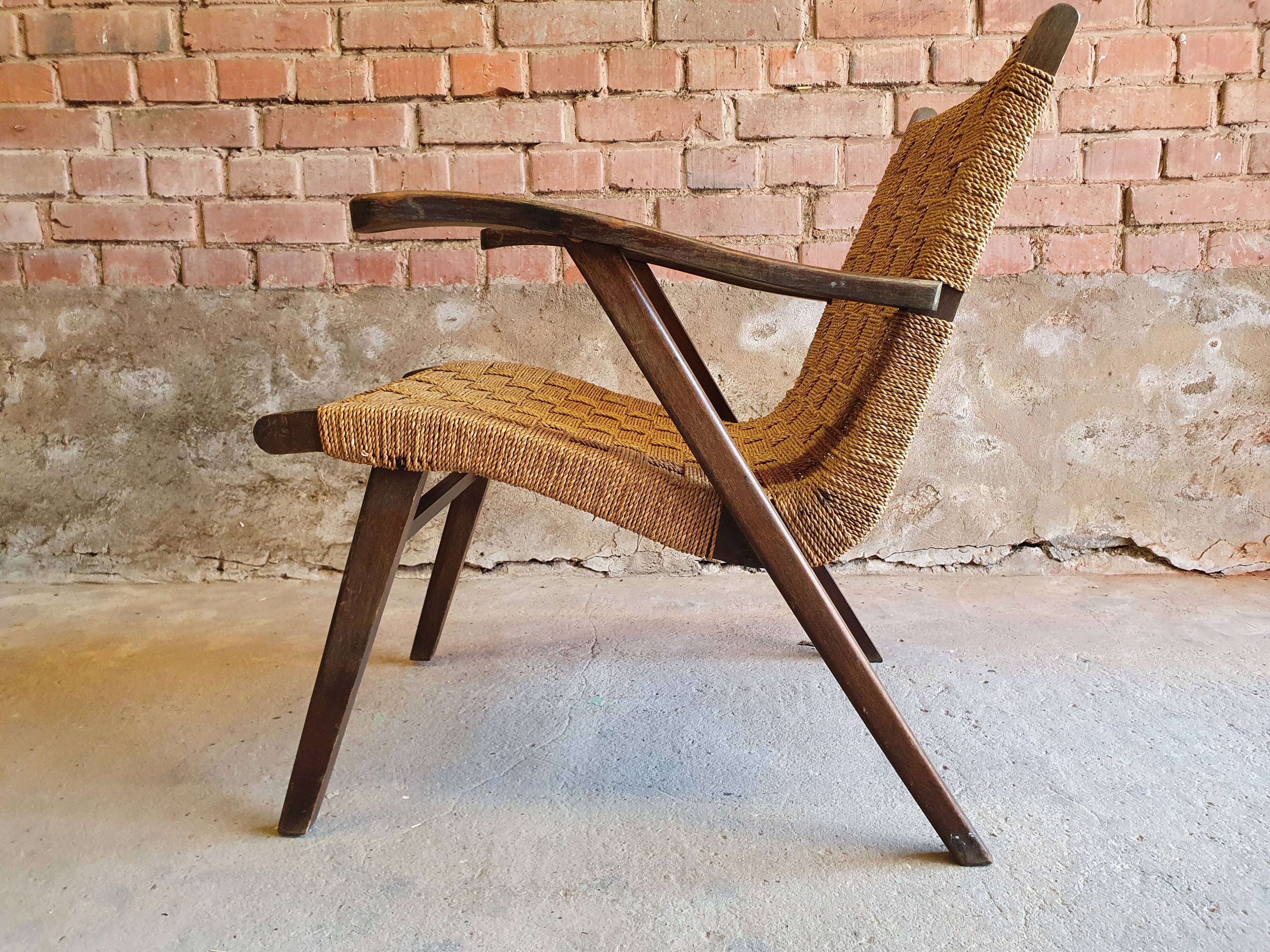 Armchair design rope 1960"