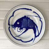Chinese metal plate enamelled carp Koi