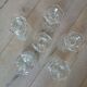 6 verres à pied en verre taillé