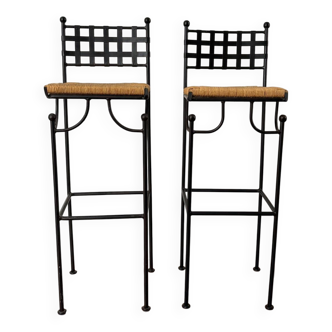 Wrought iron bar stool
