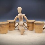 Set of 4 cups coffee stoneware