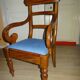 Fauteuil Charles X à crosses/bras enroulés