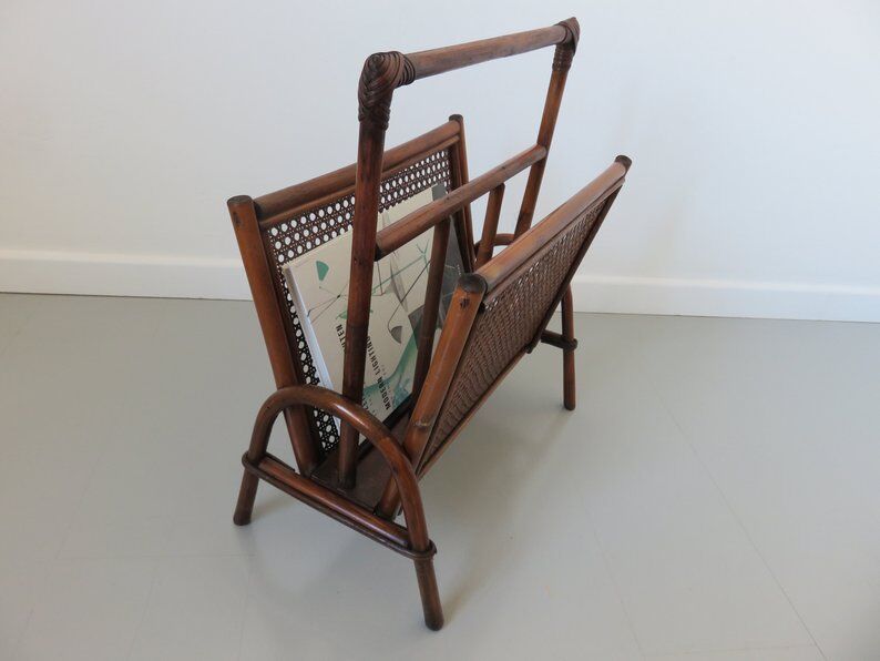 Door magazines in rattan and caning 60s 70s