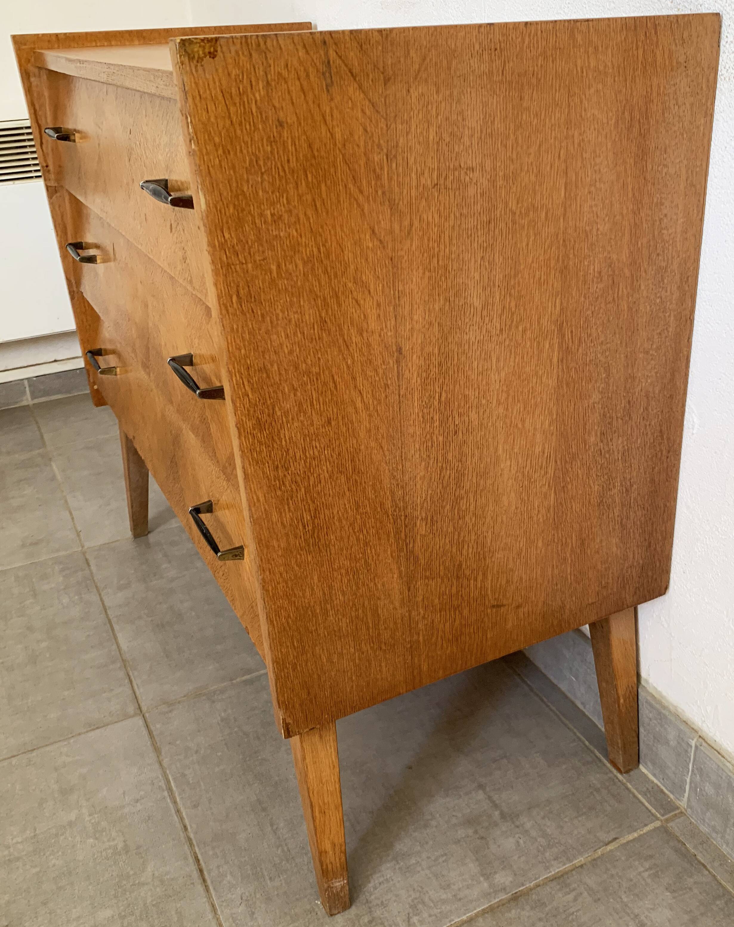 Oak chest of drawers from the scandinavian 60s