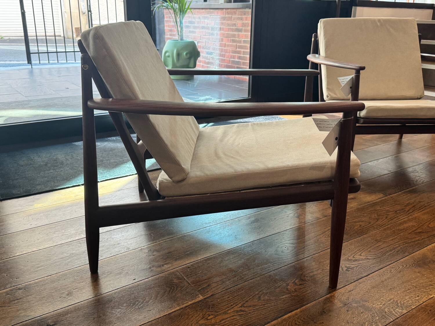 Pair of Danish armchairs in the style of Grete Jalk