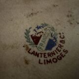 Lanternier & Co Limoges - Art-Deco Round Dish with Gold Trim, Diameter 33 cm