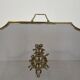 Brass fire screen and grille in the Louis XVI style in the taste of Maison Jansen.
