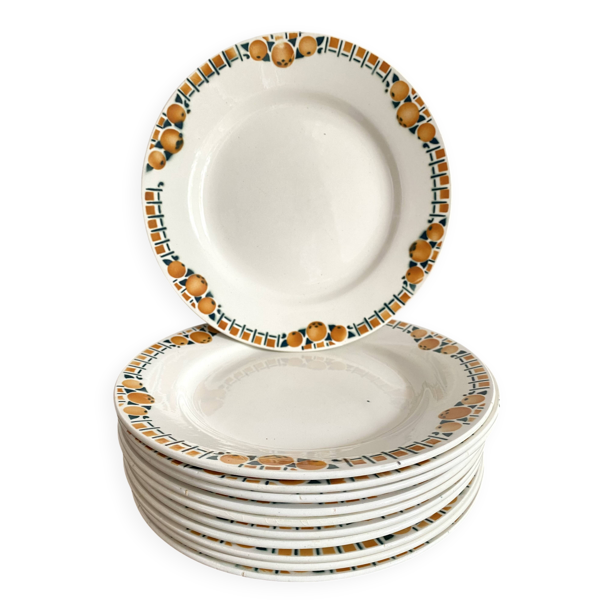 Céranord St Amand dinner plates from the 40s and 50s