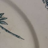 Old round ceramic dish from Sarreguemines model Flora