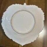 Vintage Signed GV Ceramic Barbotine Cabbage Leaf