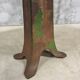 Antique oak dining table on cast iron base 93 x 123 cm