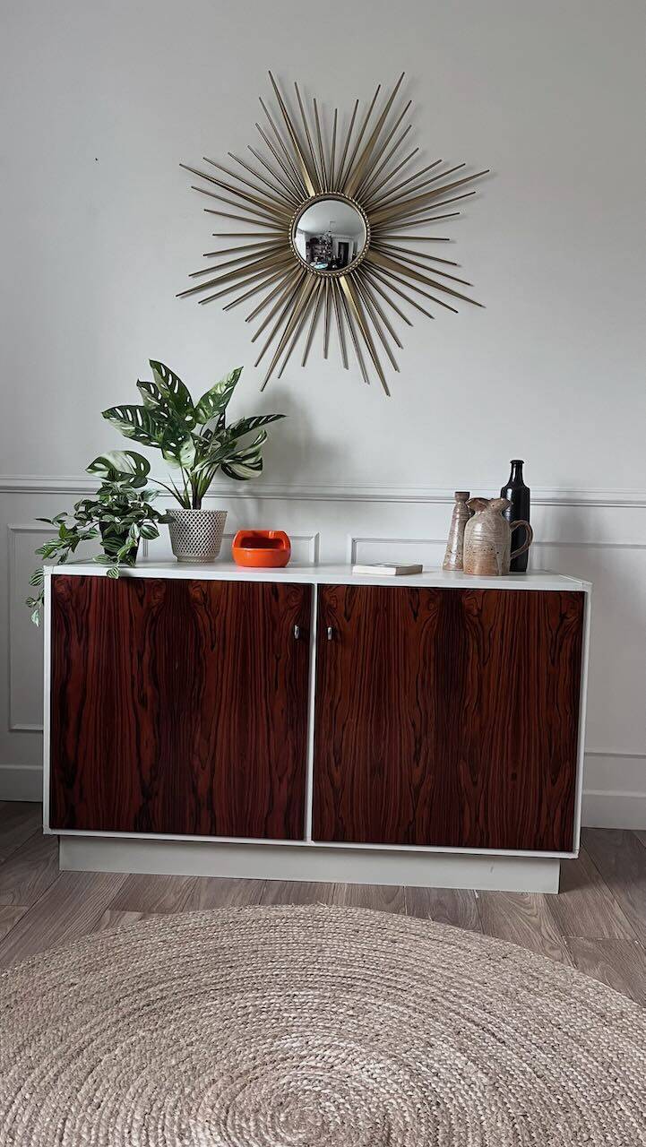 Vintage four-door buffet in rosewood.