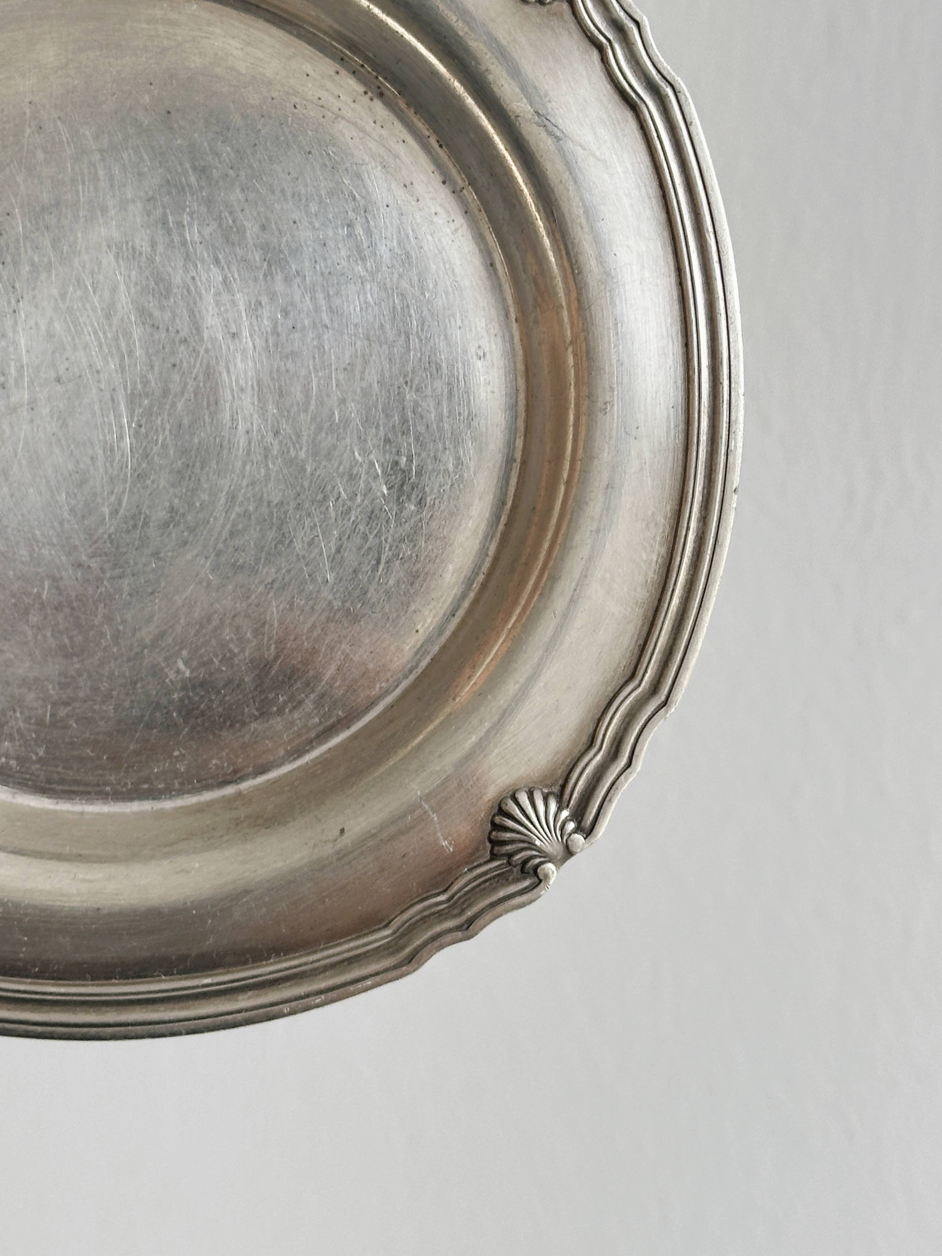 Silver-plated metal bowl