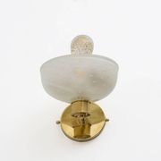 Attributed to Barovier & Toso Brass and Pulegoso Murano Glass Sconces, Pair