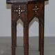 Antique Leather Studded Console Table in Gothic Pugin Style Restored