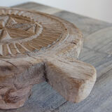 Carved wooden chapatis board