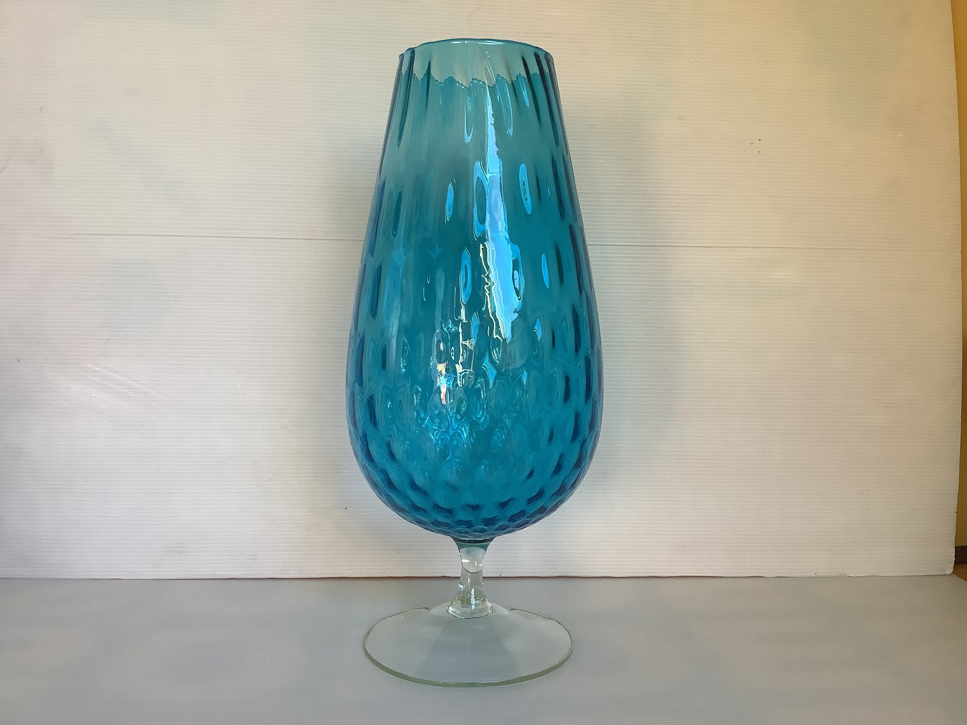 Vase empoli turquoise blue italy