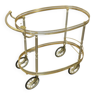 Brass Bar Cart by Umberto Mascagni from 1950'