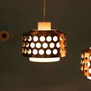 Suspension d'époque spatiale années 60/70, suspension lumineuse suédoise