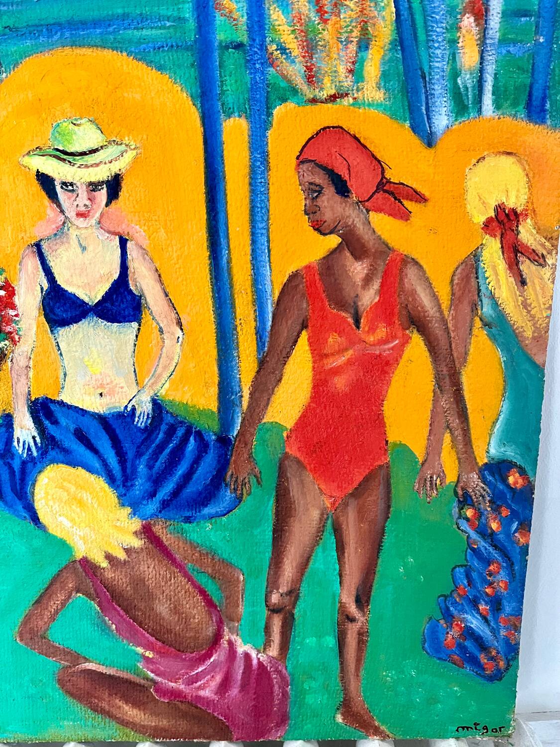 Tahiti landscape on panel