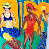 Tahiti landscape on panel