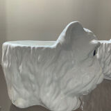 Duo of vintage pot pot dogs ceramic 70s-80s