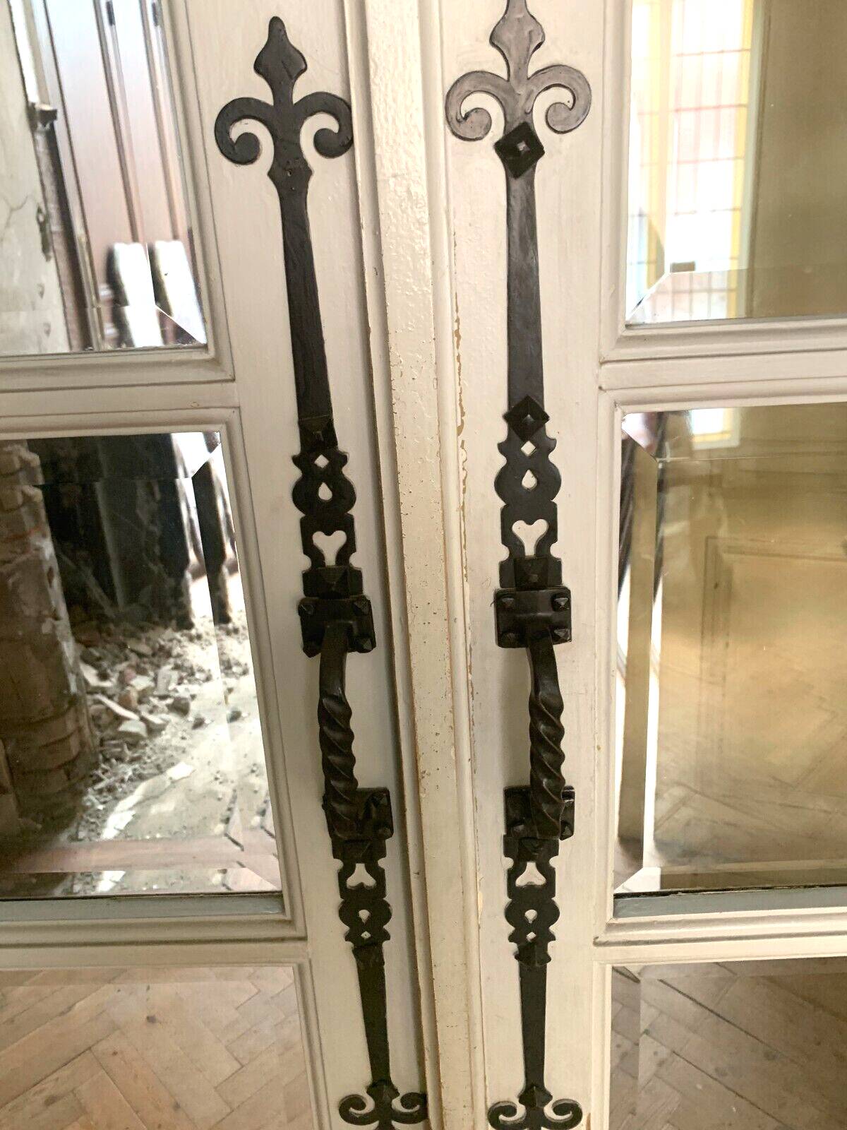 Double separation doors with transom and beveled glass 20th century