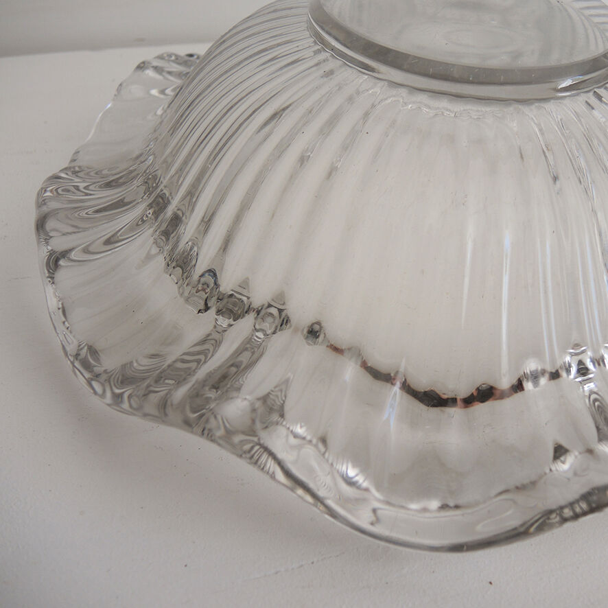 Old large bowl in crystal or glass