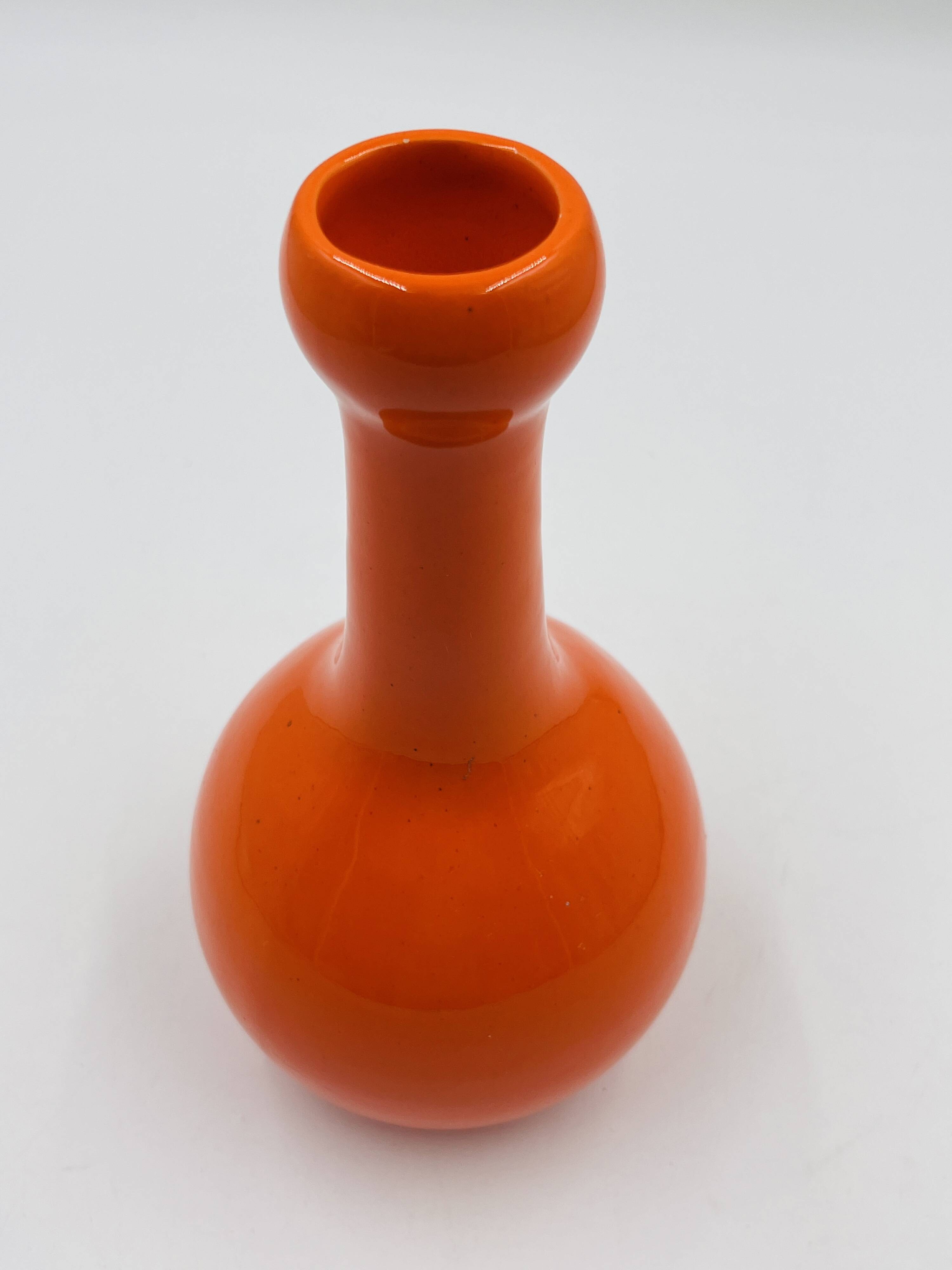 Vase céramique orange Italy