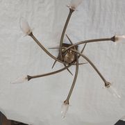 Ceiling light with 6 branches, fleur-de-lis, aromas.