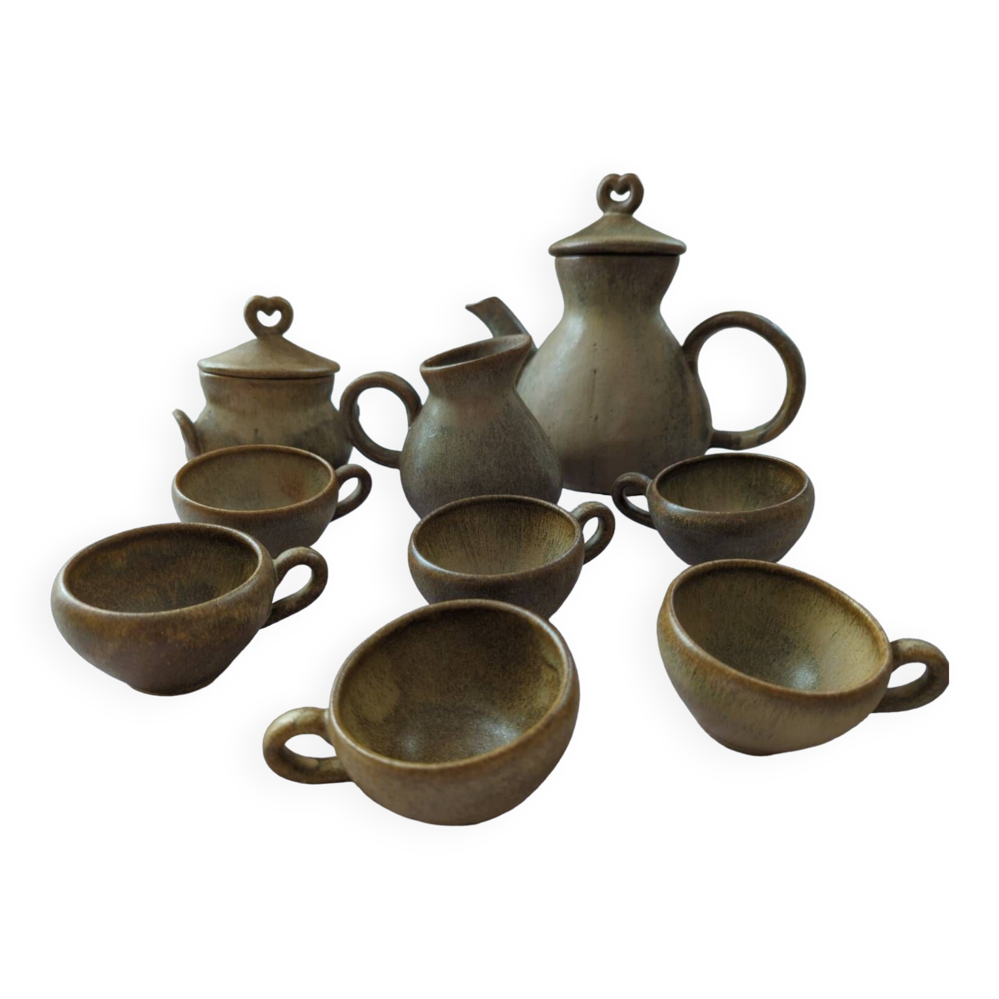 Vintage stoneware coffee service