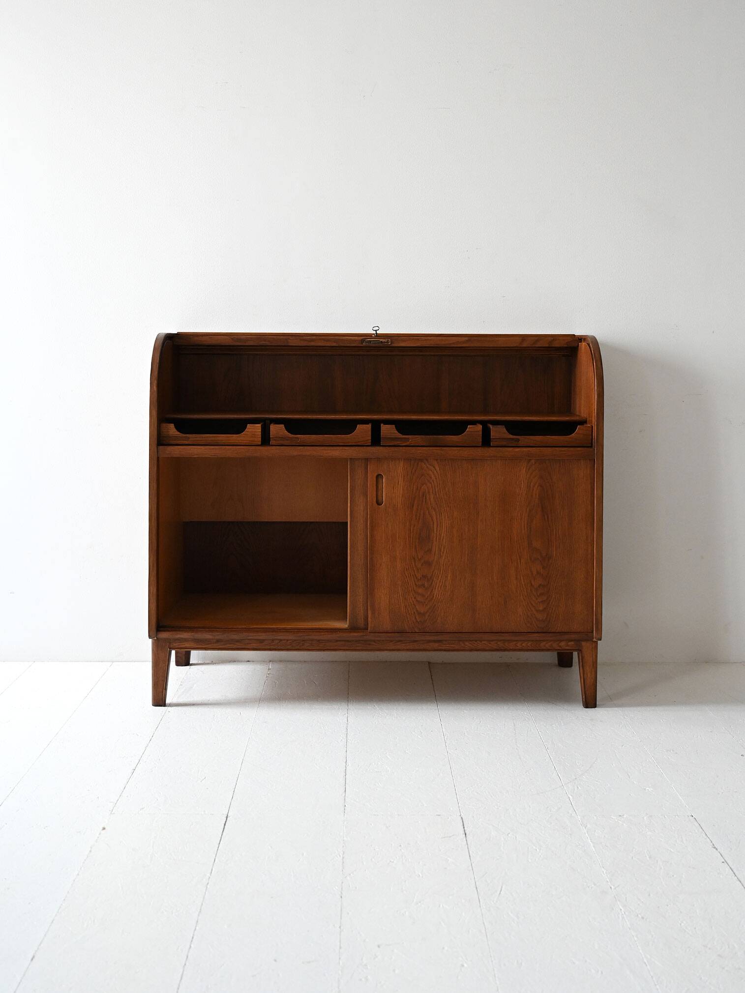 Vintage Scandinavian oak secretaire by Nybro Möbelfabrik