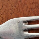 Christofle - Set of 9 America model table forks - Design Luc Lanel - in silver-plated metal