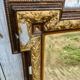 Large mirror gilded wood 76x109