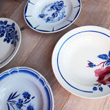 Set of 6 flower plates