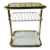 Glass and brass side table with magazine rack, circa 1970's