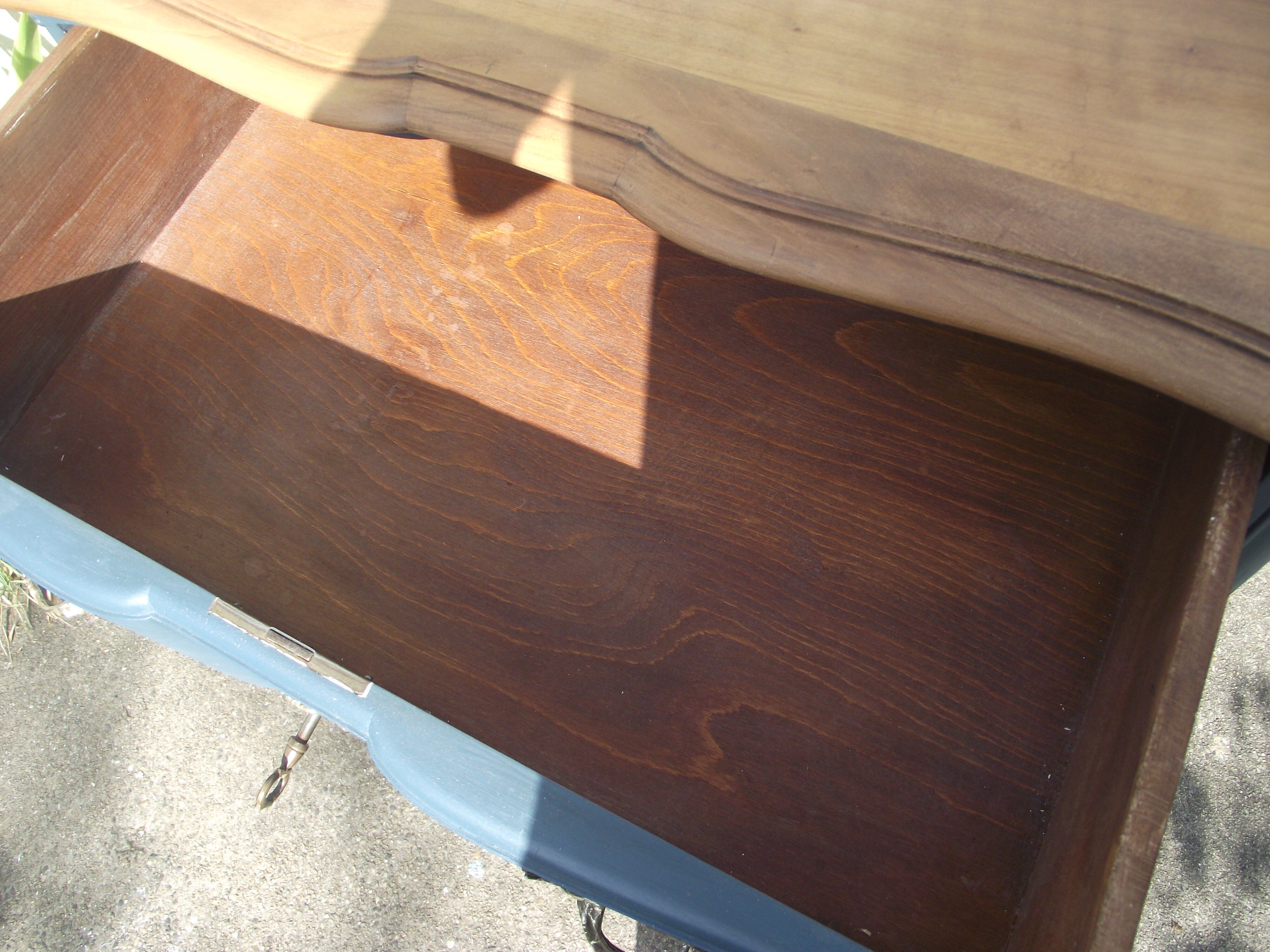 Louis XV-style chest of drawers  in solid cherry.